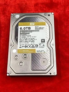 WD GOLD 6TB 3.5" SATA DATACENTER HARD DRIVE 7.2K RPM 128MB CACHE USE 2 DAYS ONLY - Picture 1 of 4