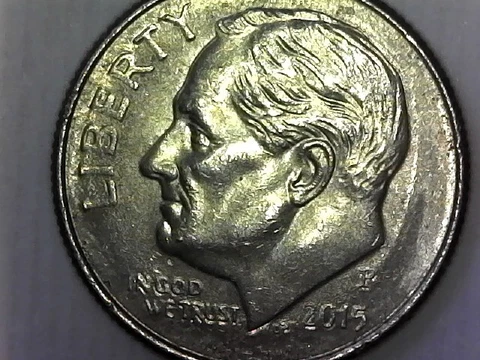 2015  P Roosevelt Dime Struck Thru Grease Error Coin SEE PIC Cover