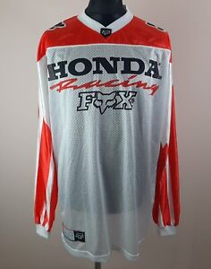 Vintage 1998 Fox Racing Team Honda Motocross Jersey Size XL - McGrath Lusk