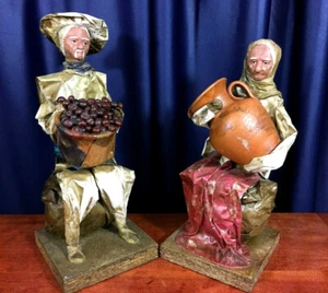 CARTAPESTA VIEJITOS, Paper Mache Old Man and Woman - Picture 1 of 10