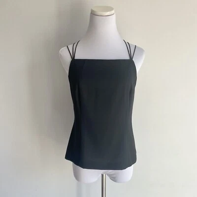 Top vintage Yves Cossette - DEPECHE MODE negro con tiras anudadas, para mujer talla 6P” Foto 1 de 4