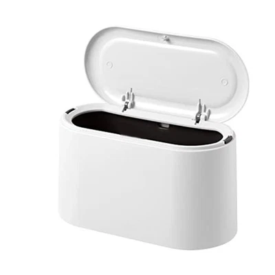 Tisch-MüLleimer mit Aufklappbarem Deckel, -MüLleimer, Kompakter -Kosmetikei7320 - Bild 1 von 4