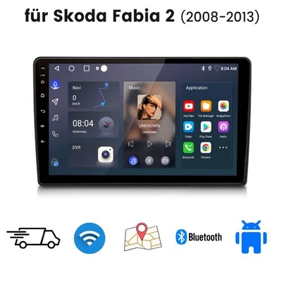 Carplay Android 13 Autoradio GPS Navi WIFI BT Für Skoda Fabia 2 2008-2013 2+64GB - Bild 1 von 4