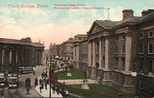 Trinity College Dublin College Green Dublin Ireland Postcard 1909 - Picture 1 of 2