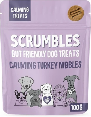 Scrumbles Nibbles, 100% Natural, Calming Dog Treats, Grain Free Turkey Training
