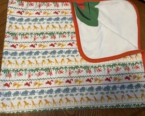 Vintage 2001 Gymboree Babydecke Safari Zoo Dschungeltiere Affe Giraffe selten - Bild 1 von 7