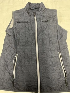 Cutter & Buck Rainier Primaloft Eco Insulated Full Zip Puffer Vest Sanofi Logo M - Picture 1 of 6