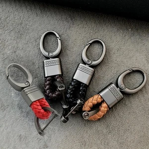Men Creative Metal Leather Key Chain Ring Keyfob Car Keyring Keychain Holder - Picture 1 of 13