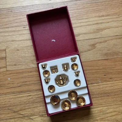 18kt Gold Plated Coffee Service Miniatures Reutter Porzellan Germany - Image 1 of 4