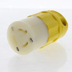 Leviton Yellow Turn Twist Locking Connector Plug L45CM-79C - Picture 1 of 6