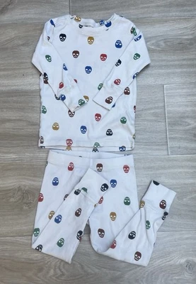 Gap Kids Youth Skull Pajama Set Size 4 PJs Organically Grown Pants Long Sleeves - Image 1 of 4