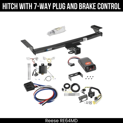 Paquete de remolque de enganche + control de freno para 09-14 Nissan Murano 44600 receptor de 2" clase 3 Foto 1 de 4