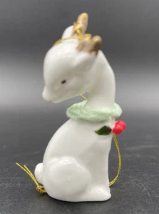 "De colección Navidad NAPCOWEAR Holiday Bone China Reno Miniatura Único 2.50"" Usado en Excelente Condición" - Imagen 1 de 6