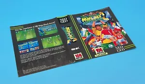 Super Sidekicks 2 inserto AES inglés de EE. UU. • sistema Neo Geo NGH • fútbol deportivo SNK - Imagen 1 de 2