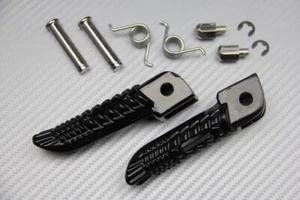 Black Pair of Front Foot Rests & Pegs SUZUKI GSXR 1000 WVCY 2009-2011 - Picture 1 of 1