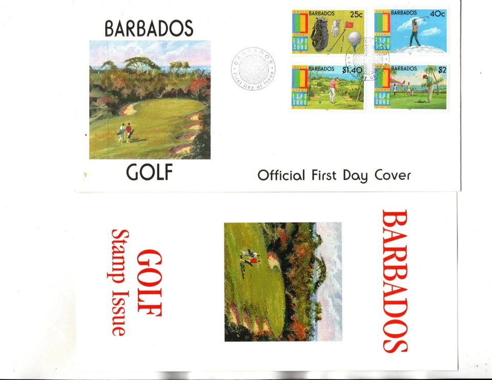 Barbados FDC GOLF Sc#996 to 999 - Image 1 of 1