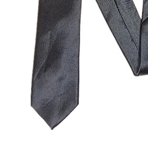 Geoffrey Beene Tie Men’s 58” Solid Black Polyester Designer Skinny Tie New - Picture 1 of 4
