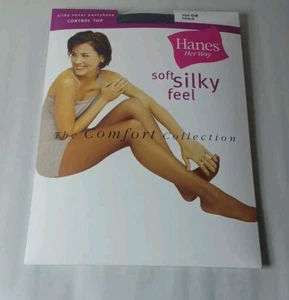 Parte superior de control de pantimedias Hanes Her Way negra transparente sedosa talla CD colección Comfort - Imagen 1 de 3