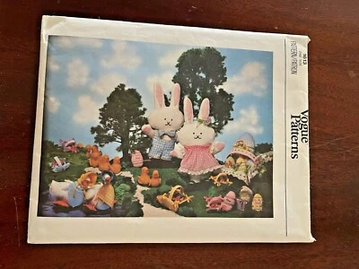 VOGUE PATTERNS 1613~EASTER SPRING~DUCKS~CHICKS~EGGS~BUNNIES~BASKET~UNUSED - Image 1 of 4