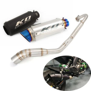For Kawasaki Z125 Pro Full Exhaust System Header Pipe Slip On 51mm Muffler Tips - Picture 1 of 15