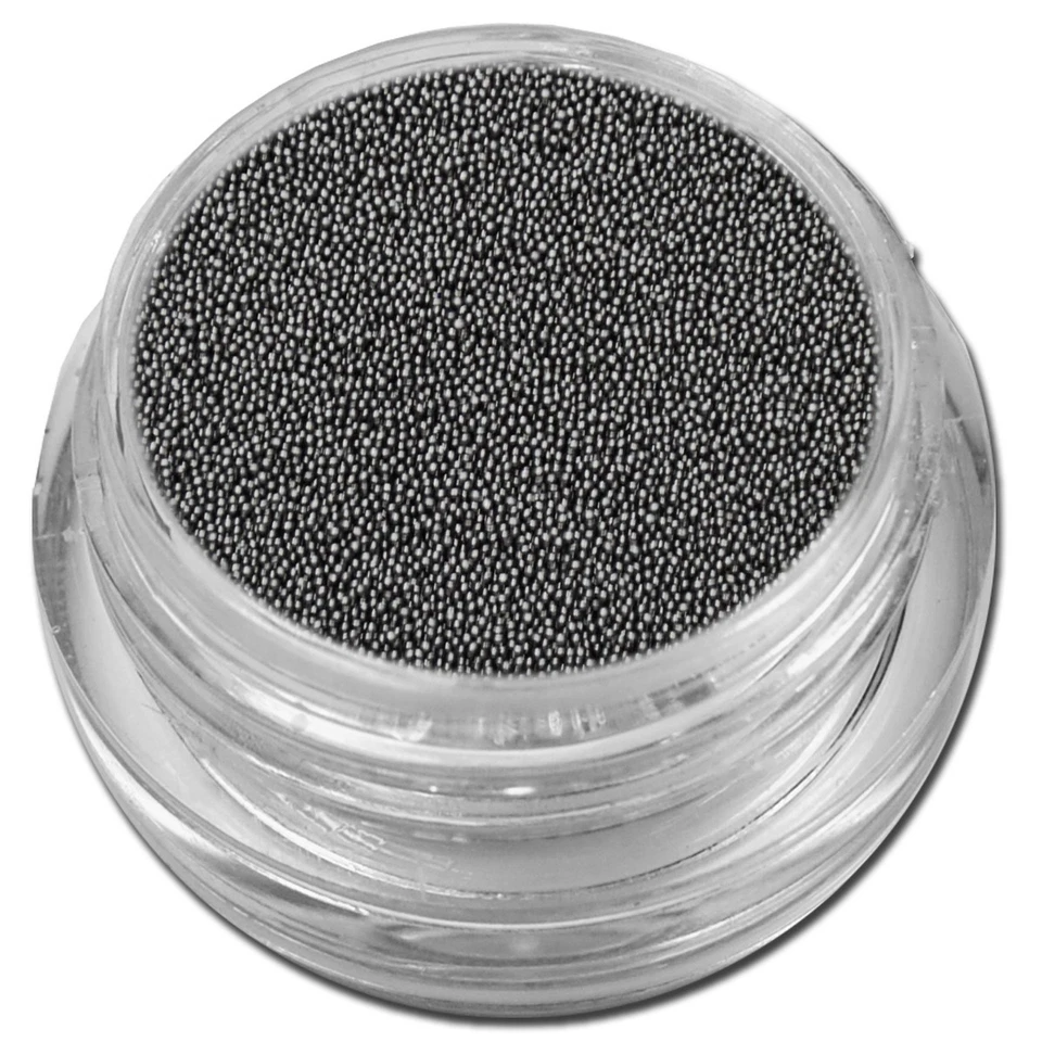 RM BEAUTYNAILS Mini Perlen Schwarz Nail Art Glitter Nageldesign#00205-04