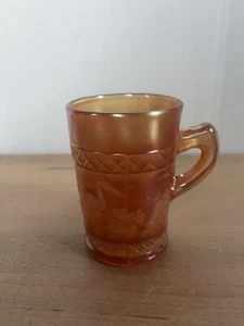 Carnival Glass Marigold Stork And Rushes Mug - Picture 1 of 9