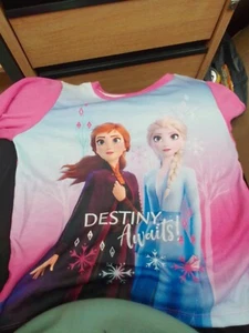 Official Girls Disney Frozen II Pyjama Anna Elsa Premium PJs Sleepsuit Set 5-6y - Picture 1 of 1
