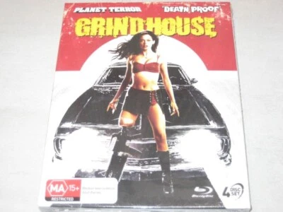 GRINGHOUSE PLANET TERROR + DEATH PROOF 4 disc Blu-ray RB NEW/SEALED - image 1 of 2