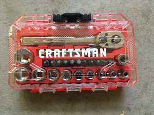 Craftsman 1/4" drive SAE 6 point Mechanic's tool set 24 pcs. Open box - Picture 1 of 9