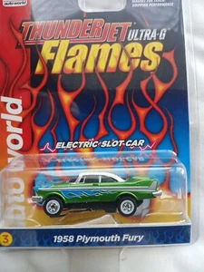 AUTO WORLD 1958 PLYMOUTH FURY FROM FLAMES SERIES - Picture 1 of 4