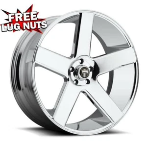 22 inch 22x9 DUB 1PC S115 BALLER CHROME wheel 5x115 +15 - Picture 1 of 1