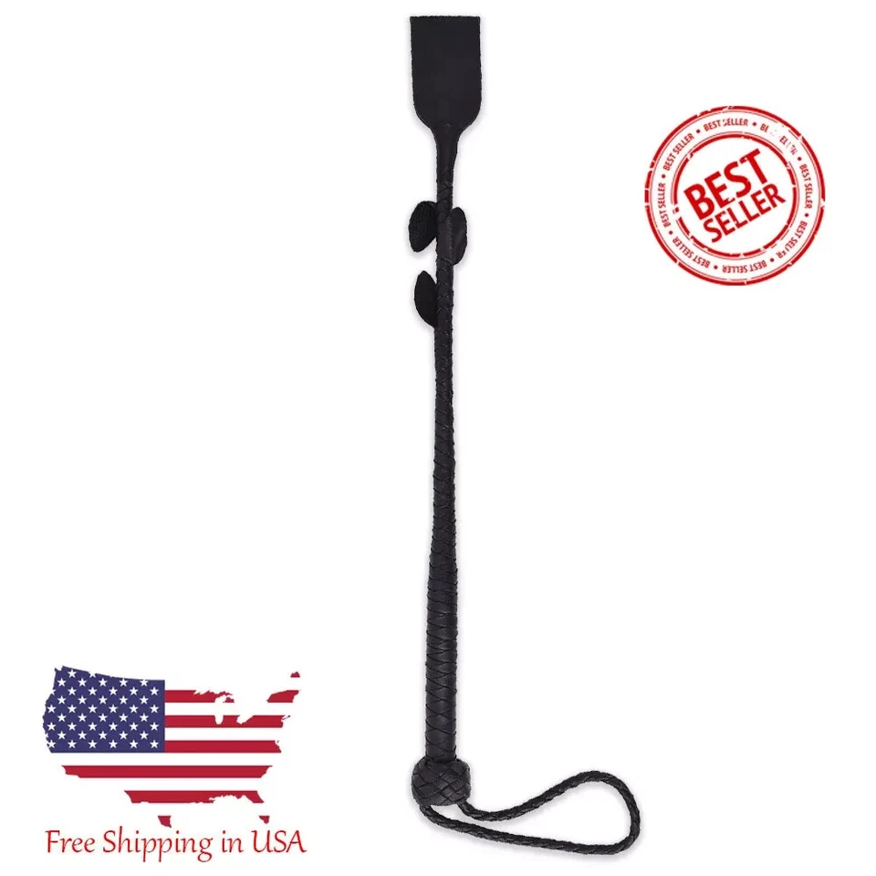 BDSM Montar Cultivo Caballo Látigo Azotador Nalgadas Vaca Cuero Paleta Juegos de Rol Juguetes Foto 1 de 2