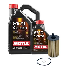 6L Motul 8100 X-CLEAN 5W40 Wix Filter Motor Oil Change Kit API SN - Picture 1 of 1