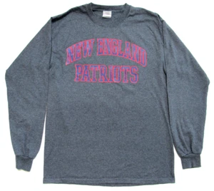 New England Patriots Long Sleeve Tee Men's Size M Gray - Picture 1 of 3