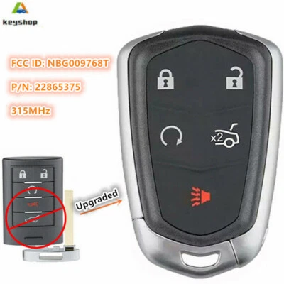 For Cadillac 2010-2015 SRX 2013-2014 ATS XTS Upgraded Remote Key Fob NBG009768T - Image 1 of 4
