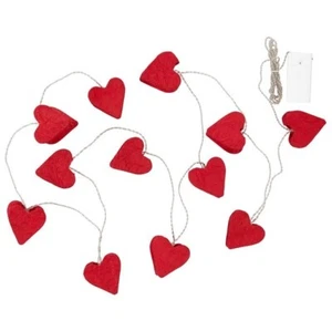 IKEA "STRALA" Lichterkette mit 12 Herzen, batteriebetrieben, 2 m - Bild 1 von 1