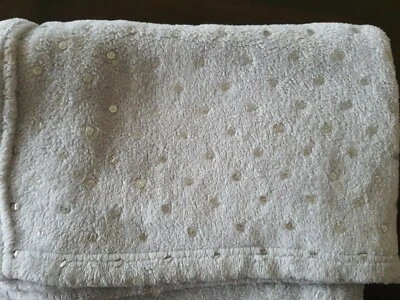 Manta de felpa gris lunares plateados Garanimals Walmart seguridad Lovey lovie 30"x40" Foto 1 de 4