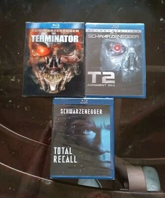 The Terminator/T2 Judgement Day/Total Recall (Blu-ray) NEW! - T1 Lenticular Lot - Image 1 of 4