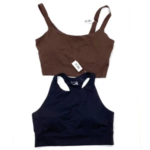 OFFLINE By Aerie Women's Sports Bra Black & Brown SZ L (2PACK) - Picture 1 of 8