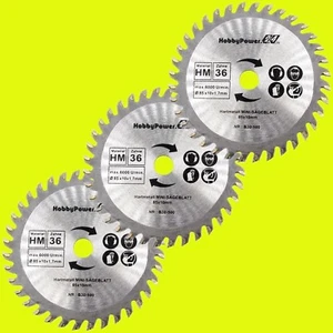 3x hojas de sierra HM madera Ø 85x10 mm 36 dientes para sierra circular de mesa Proxxon / B30 - Imagen 1 de 2