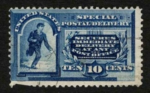 US 1888 #E2 Special Delivery 10c Blue Messenger Running Cut Perfs Used - Picture 1 of 2