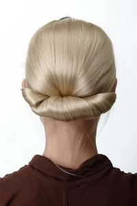 Hair Piece Bun Very Wide Attachment Costume Tower Hairstyle Blonde Ladies' - Picture 1 of 5