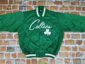 Majestic BOSTON CELTICS Vintage Bomber USA Jacket NBA Basketball Gr: XXL Tip Top - Picture 1 of 10