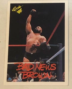 Bad News Brown Trading Card 1990 WWF WWE wrestling Classics #26 - Picture 1 of 2