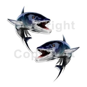 Barracuda Sticker Decal Fishing Fish Boat Truck Camper Trailer F130 2 Pack - Picture 1 of 3
