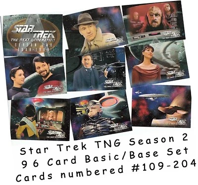 Star Trek TNG Next Generation Season 2 (Two) - 96 Card Basic/Base Set #109-204 - Image 1 of 3