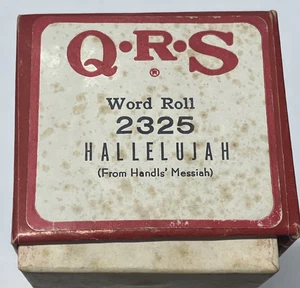 QRS Klavier Wortrolle 2325 Halleluja 'From's Handls' Messias' religiöses Hymnenlied - Bild 1 von 4