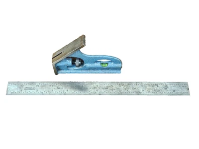 Pec Combination Square 12" Ruler Protractor Angle 7186 16R 64 32 50 100 - Image 1 of 4