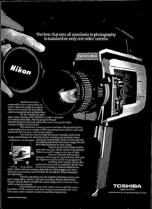 VINTAGE 1981 TOSHIBA NIKON IK-1900 COLOR VIDEO CAMERA PRINT AD - Bild 1 von 1
