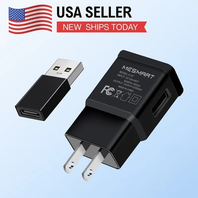 US Black Phone Home Charger USB C Female to USB A Male OTG Converter For Android - Image 1 of 4
